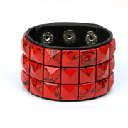 Hip Hop Rock PU Leather Bracelet Men and Women Punk Spikes Rivets Skull Heart Cross Creative Party Bracelet Jewelry Accessories
