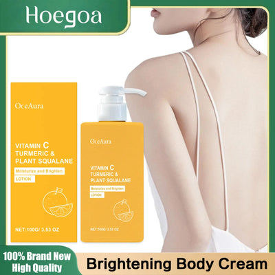 Vitamin C Lightening Body Lotion Deep Hydration Improve Rough Dullness Fade Melanin Turmeric Cream Brightening Skin Care Product