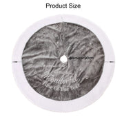 Christmas Tree Skirt, 1pcs 90cm Christmas Tree Mat Plush Faux Fur Xmas Tree Skirt Base Cover Home Christmas New Year Party Decor