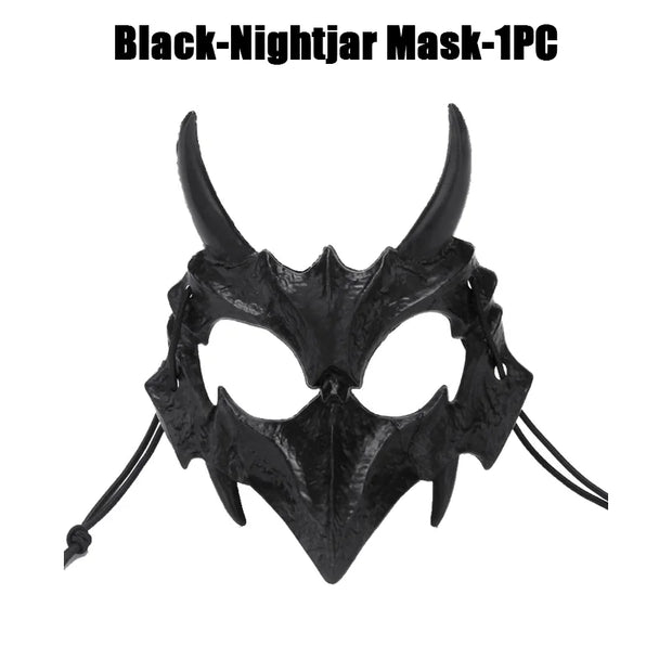 Halloween Skull Party Mask Anime Dragon God Skeleton Half Face Masks Bone Skull Animals Mask Cosplay Dance Prom Costume Props