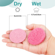 50PCS Face Cleaning Sponge Pad for Exfoliator Mask Facial SPA Massage Makeup Removal Thicker Compress Natural Cellulose Reusable