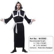 Halloween Male Vampire Cosplay Costume with Shirt/ Pants/ Vest/ Cloak，Men's Carnival Party Devil Dress Up