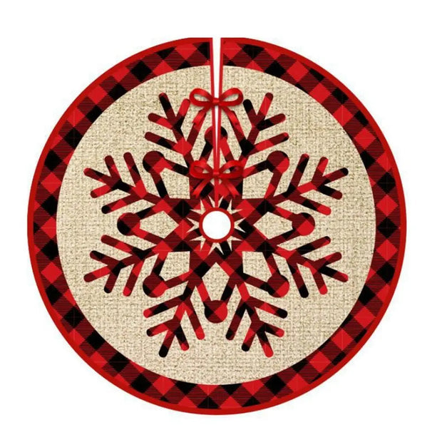 90CM Cartoon Christmas Tree Skirt Crafts Tree Surround Base Set Merry Christmas Decorations for Home Xmas Ornaments Navidad