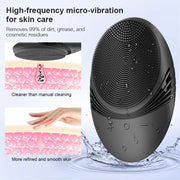 Portable Silicone Waterproof Rechargeable Face Wash Brush, 5 Cleansing Modes, Electric Deep Cleaning for Men & Women
