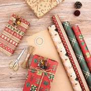 Christmas Kfrat Wrapping Paper Wedding Green Decoration Gift Wrap Artware Kraft Packing Paper Vellum New Year's Eve Decorations