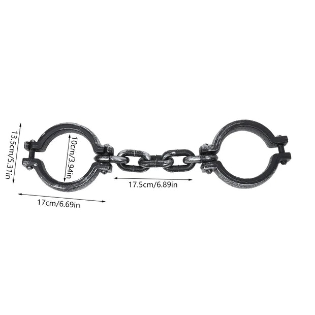 1Set Halloween Fake Chains Haunted House Horror Props Home Decoration Prisoner Costume Cosplay Accessories Plastic Link Chains