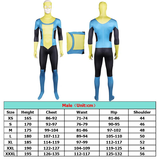 Omni Man Mark ATOM EVE Cosplay Jumpsuit Cloak Cartoon Invincible Costume Suit Outfits Halloween Carnival Party Roleplay Clothing