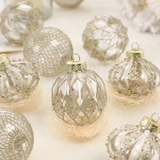 9PCS/8CM Christmas Ball Decorative Supplies Exquisite Painted Christmas Tree Pendant Ornament Home New Year Party Decoration