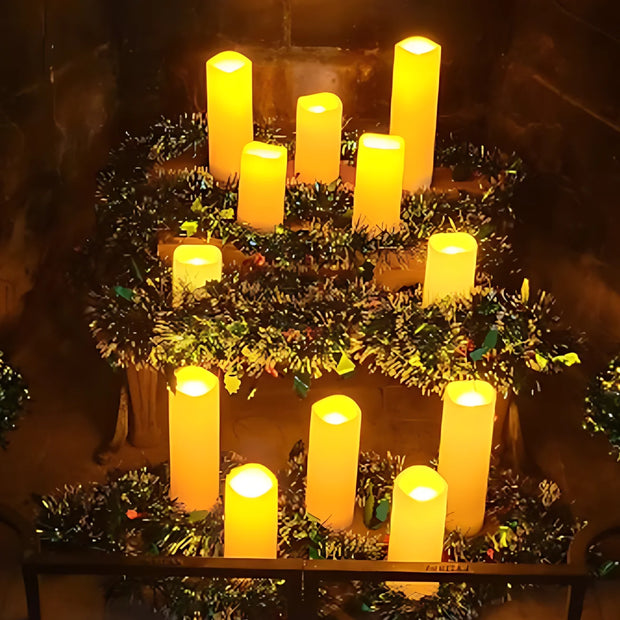 9-180pcs LED Candles with Flickering Flameless Candles Battery Operated Pillar Candles Wedding Decoration Candlelight Christmas