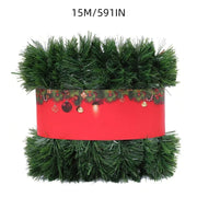 Christmas Garland Decoration,Artificial Pine Garland Decor for Outdoor Indoor Green Greenery Fireplaces Holiday Party Decoration