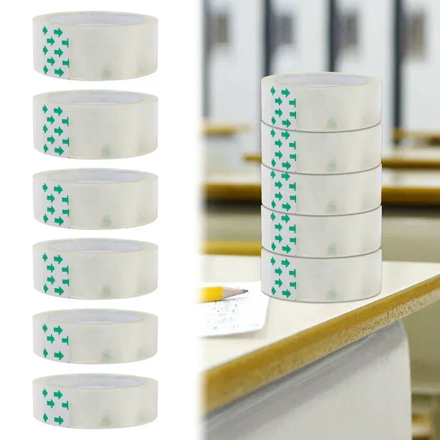20/5PCS Transparent Tape Office Tape for Home and School 0.8cm 1.2cm 1.8cm Multifuntion High-viscosity Adhesive Tape