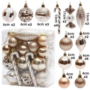29/36/40pcs Champagne Special-shaped Christmas Ball Ornaments Christmas Tree Party Decoration New Year Christmas Spheres Pendant