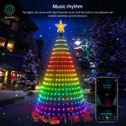 RGBIC Christmas Tree Lights DIY LED Fairy String Lights with Smart APP & Remote Control Garland for Outdoor Garden Party Wedding
