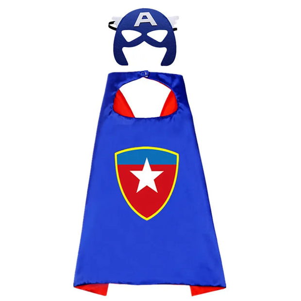 MINISO Superhero Cape Cartoon Anime Cosplay Costumes Gig Cape Mask Halloween Clothing Boy Birthday Gift Girl Novelty Accessories