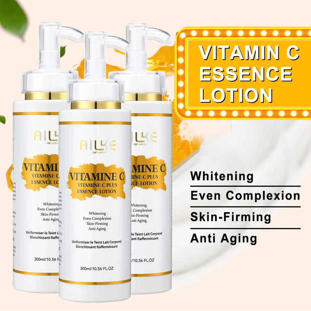 AILKE Lightening Body Cream, with Vitamin C, Hyaluronic Acid, Shea Butter, Spots Treatment, Uneven Skin Tone, Deeply Hydration