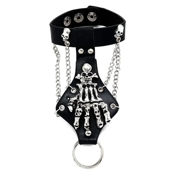 Hip Hop Rock PU Leather Bracelet Men and Women Punk Spikes Rivets Skull Heart Cross Creative Party Bracelet Jewelry Accessories