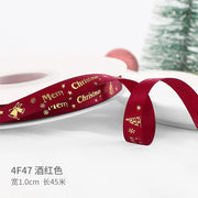 5Yards Christmas Ribbon Printed Christmas Polyester Ribbon For Handmade Design Christma Decoration DIY Cake Bouquet Gift Packing