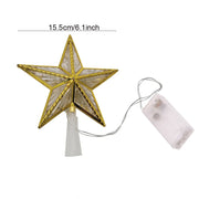 1pc Christmas Tree Topper Star, Christmas Tree Star with Lights LED Night Light Treetop Battery Powered Christmas Tree-top Star