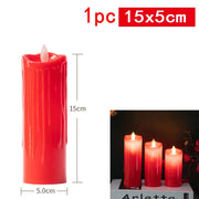 Red Flameless Shake Led Candles Light Swing light Led Battery Power Candles Lamp Electronic Led Lamp Halloween Home Decor