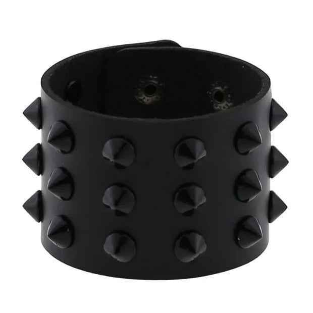 Hip Hop Rock PU Leather Bracelet Men and Women Punk Spikes Rivets Skull Heart Cross Creative Party Bracelet Jewelry Accessories