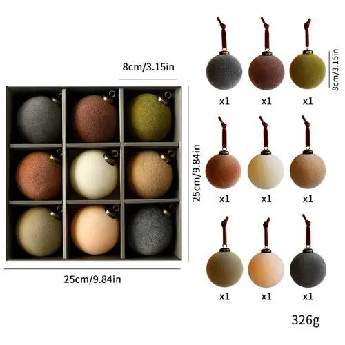 8/6/5/4/3cm Christmas Balls Black White Hand-Painted Hanging Ball Xmas Tree Pendants Ornaments Home Decor 2025 New Year Gifts