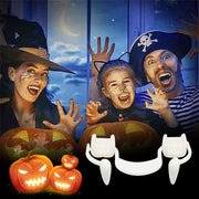 Retractable Vampire Teeth Halloween Dentures Vampire Teeth Horror Halloween Cosplay Party Decoration Reusable Halloween