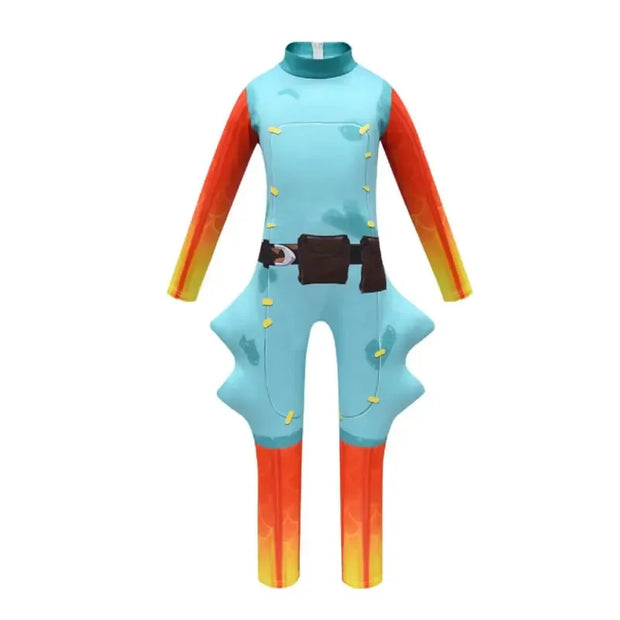 Fortnite Halloween Fish Stick Costume for Teen Boy Girl Jumpsuit Cloth Christmas Mask+Playsuit Pelele Bodysuit Boutique Kit 8