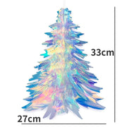 3D Christmas Tree Decorations Shiny Film Ornaments Glitter Christmas DIY  Iridescent Hanging Pendant Party Event Decor Suppliers