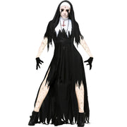 Plus Size Sexy Vampire Demon Nun Halloween Costumes for Women Black Women's Halloween Costumes Dress Party Cosplay
