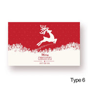 50PCS Xmas Tree Deer Package Insert Santa Claus Snowman Greeting Postcard Merry Christmas Card Happy New Year Message Note Cards