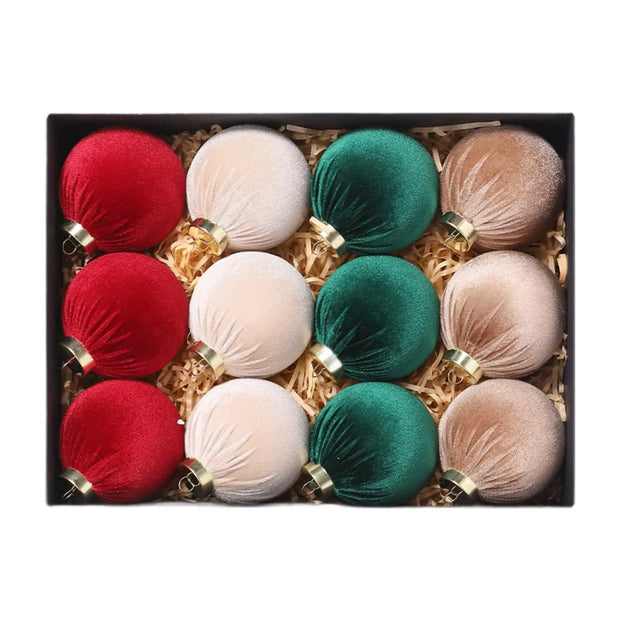 12 Pieces Christmas Ball Ornaments 8 cm Christmas Tree Hanging Decorations Xmas Decor for Wreath Wedding Party Birthday New Year