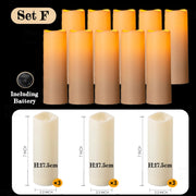 9-180pcs LED Candles with Flickering Flameless Candles Battery Operated Pillar Candles Wedding Decoration Candlelight Christmas