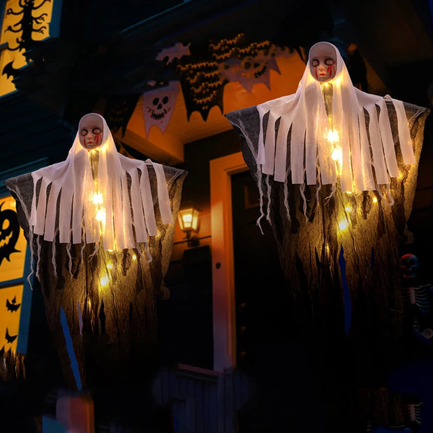 Day of The Dead Halloween Decoraiton 2025 Hallowen Outdoor Decor Hanging Flags Ghost Skeleton Decor Home Decor