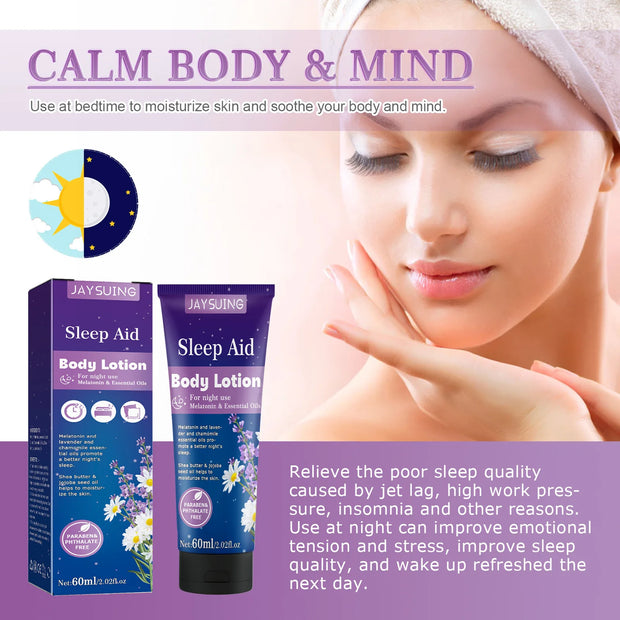 Sleep Aid Body Lotion Deeply Moisturizing Improve Sleep Quality Softening Tender Lighten Skin Tone Maintain Whit-ening Body Care