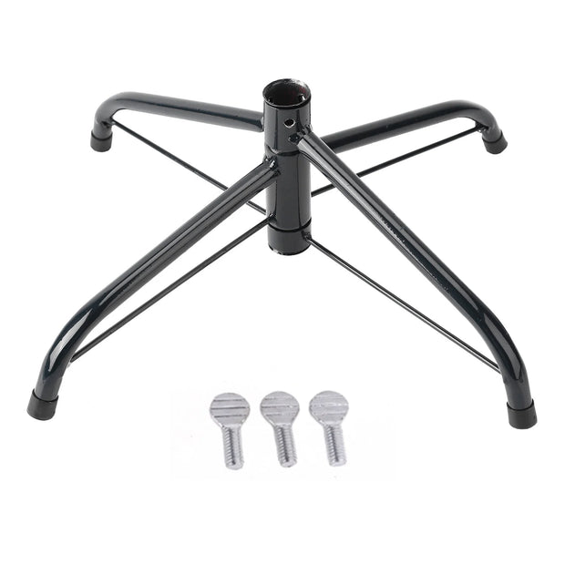 Foldable Christmas Tree Stand Iron Flagpoles Base Mount Brackets with Thumb Screw Christmas Tree Fixing Tools Accessories