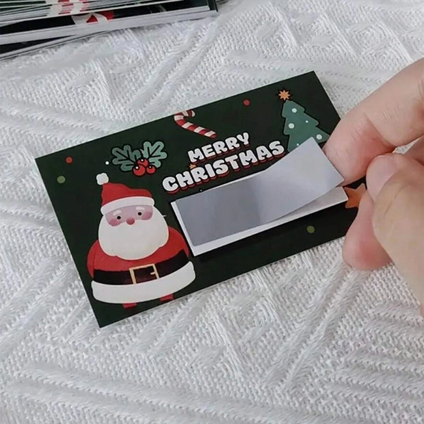 30Pcs Christmas Scratch Off Cards Santa Claus Christmas Tree Party Favors DIY Games Supplies Gift Vouchers