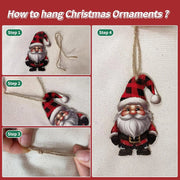 24pcs wooden decorations for Santa Claus, Halloween, Christmas, Christmas tree decoration, home, yard, Christmas, party ornament