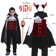 Girls Red Vampire Halloween Kids Costumes for Girl 2025 Carnival Party Prom Gown Ghost Bride Gothic Cosplay Children Clothing