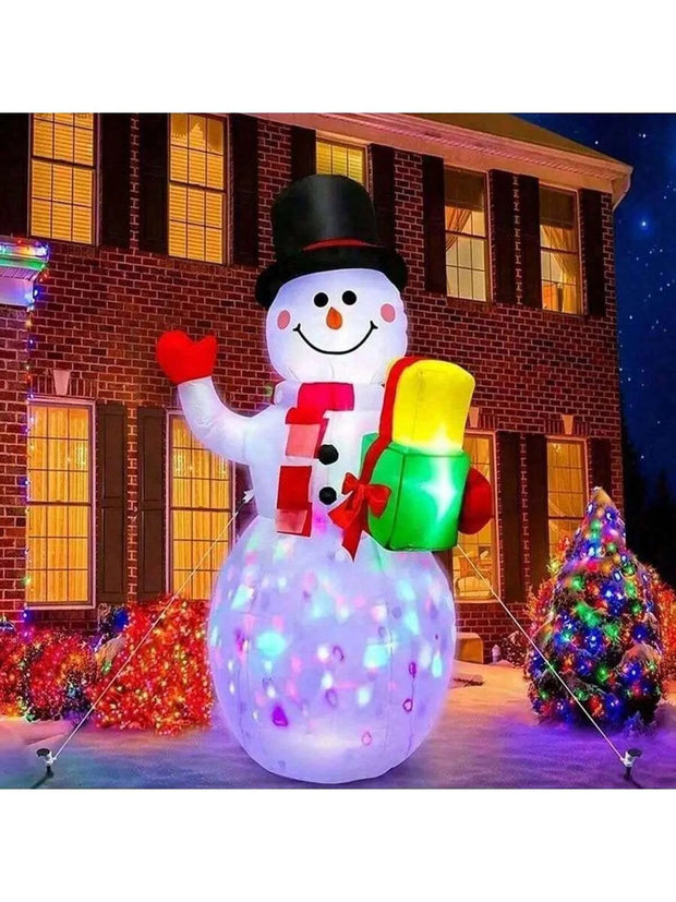 Christmas Decor Inflatable Model Santa Snowman Built-in LED Lights Xmas Party Indoor Outdoor Party & Holiday DIY Decorations