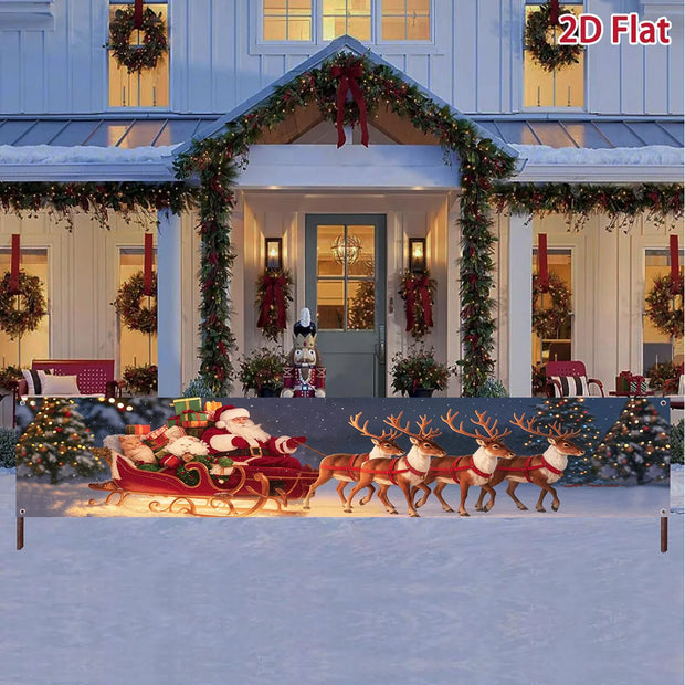 Christmas Outdoor Banner Merry Christmas Decorations For Home 2025 Outdoor Decor Xmas Navidad Noel Natal Happy New Year 2026