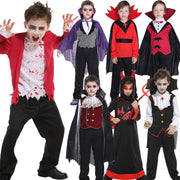 Halloween Boy Vampire Costume ,Boy Devil Role-playing Outfit,Children Carnival Live Performance Dress Up