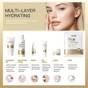 Snail Collagen Skin Care Set, 19pcs/set Moisturizing Facial Cleanser & Toner & Serum & Eye Cream & Essence Cream & Mask & Tool