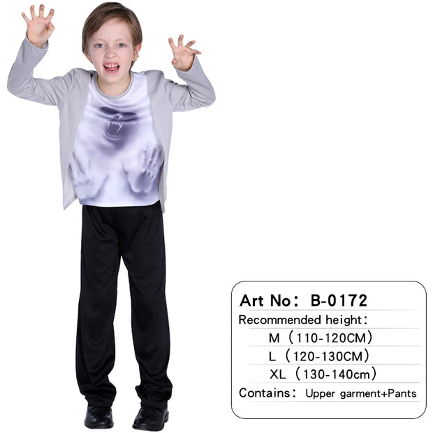 Halloween Boy Vampire Costume ,Boy Devil Role-playing Outfit,Children Carnival Live Performance Dress Up
