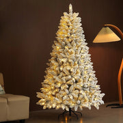 Artificial Christmas Tree PVC Cedar Flocked with LED Lights Christmas Tree 1.2m To 2.7m Christmas Family Atmosphere Decoration