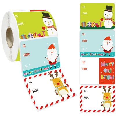 200-500 Pcs Christmas Tags Self Adhesive Gift Tags for Xmas Presents Christmas Name Labels Stickers for Wrapping Paper Birthday