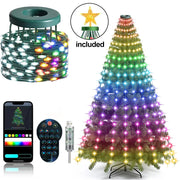 2025 NEW Christmas Decorations Christmas Tree Led Lights String Application DIY Image LED RGB IC Fairy Lights Bluetooth Control