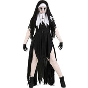 Plus Size Sexy Vampire Demon Nun Halloween Costumes for Women Black Women's Halloween Costumes Dress Party Cosplay