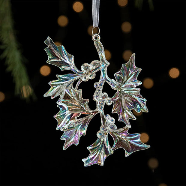Transparent Christmas Hanging Decoration Snowflake Candy Star Crown Christmas Tree Ornament Acrylic Shopwindow