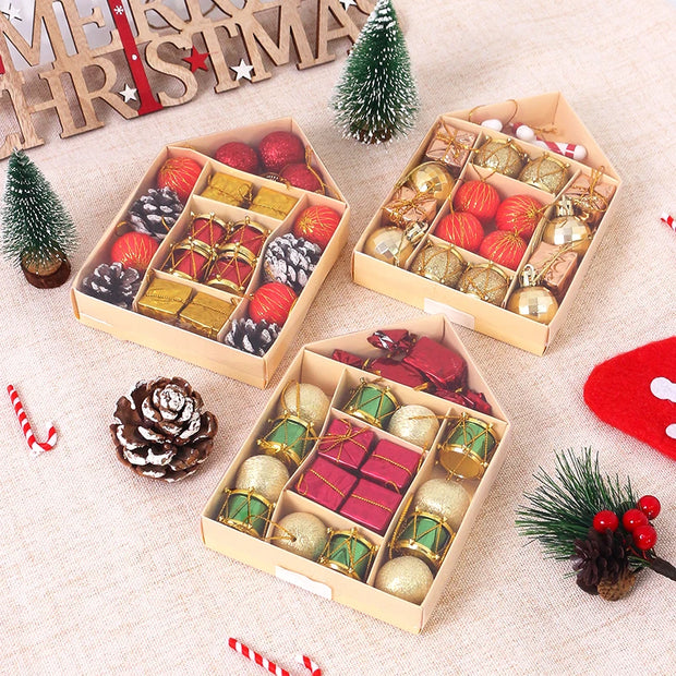 Christmas Balls Christmas Tree Pinecone Snowflake Candy Ornaments Xmas Hanging Tree Pendants Home Party Decor 2026 New Year Gift