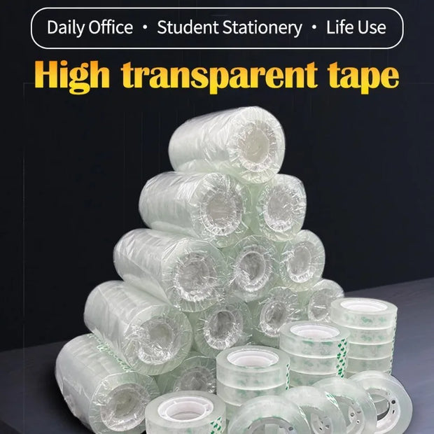 18/12/8mm Transparent Adhesive Tape Pack Tools Stationery Office School Supplies Students Adhesive Tape Packing Present Flower